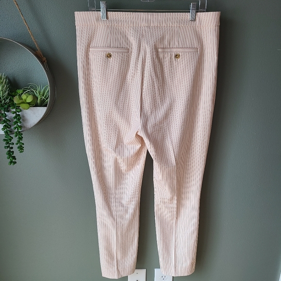 Anthropologie The Essential Slim Striped Trouser, Size 12 - Picture 8 of 8